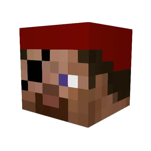 wopap Minecraft avatar head, 3D render