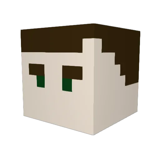 wopfour Minecraft avatar head, 3D render