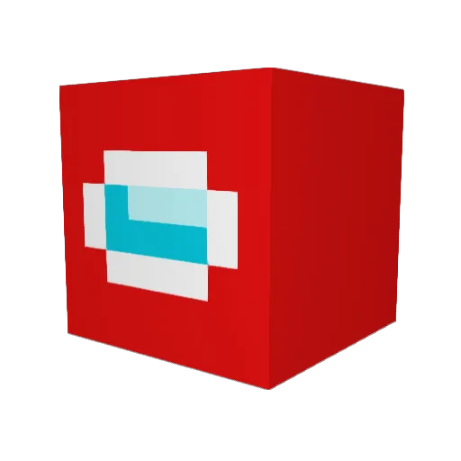 wopplee Minecraft avatar head, 3D render