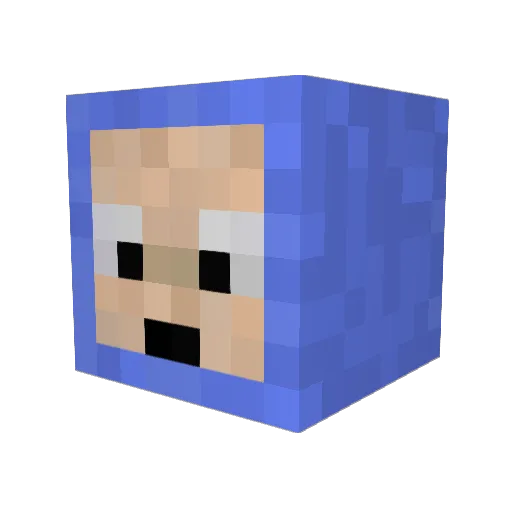 wopticc Minecraft avatar head, 3D render