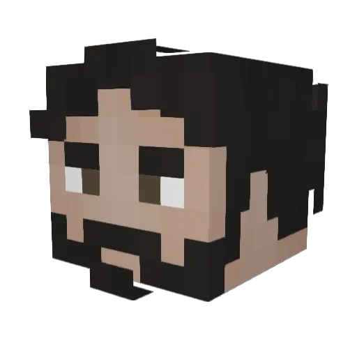 worempie Minecraft avatar head, 3D render