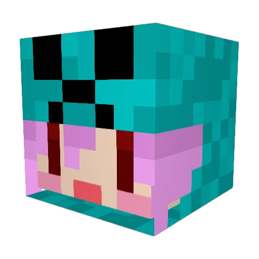 worickJ Minecraft avatar head, 3D render