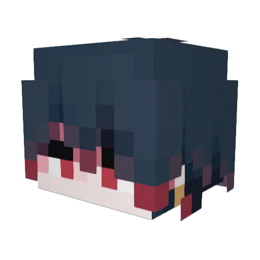 workawww Minecraft avatar head, 3D render
