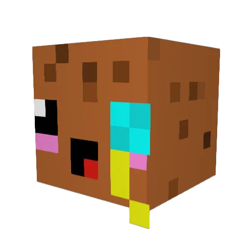 world2233 Minecraft avatar head, 3D render