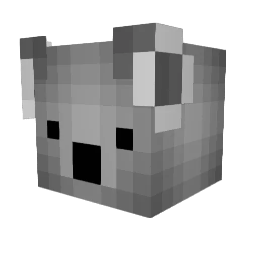 world_a Minecraft avatar head, 3D render