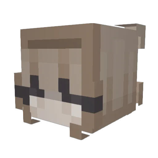worldwideweb Minecraft avatar head, 3D render