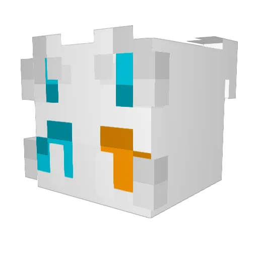 worlse Minecraft avatar head, 3D render