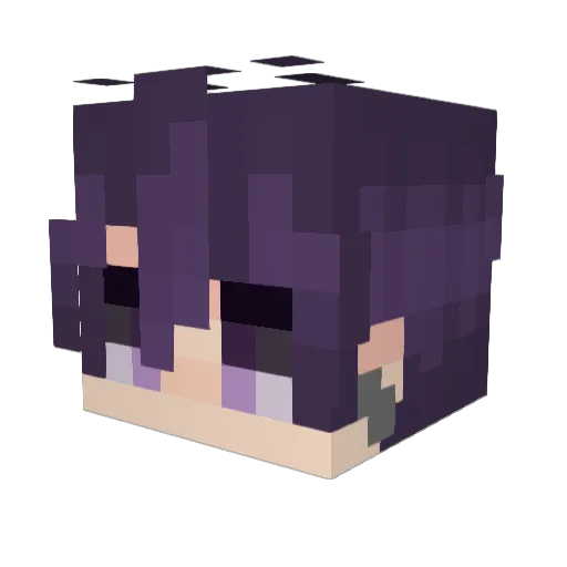 worm_on_string Minecraft avatar head, 3D render
