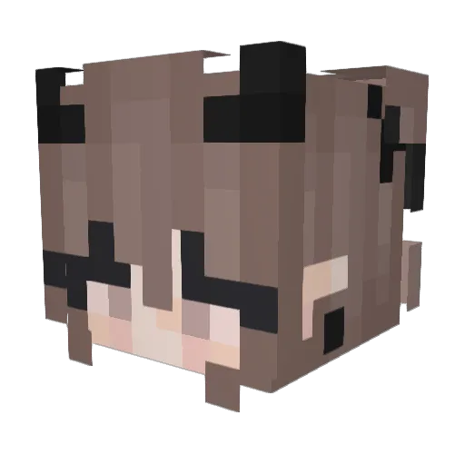 wormbrainz Minecraft avatar head, 3D render