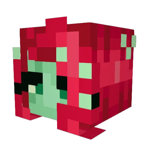 wormdog Minecraft avatar head, 3D render