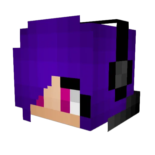 wormheadmcgee Minecraft avatar head, 3D render