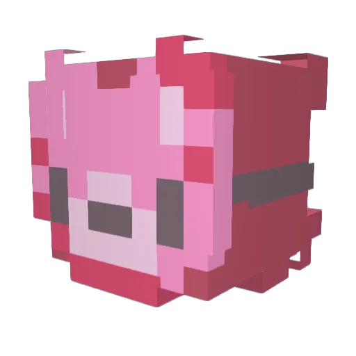 wormslinky Minecraft avatar head, 3D render