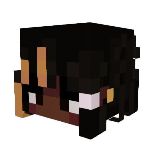 worou Minecraft avatar head, 3D render