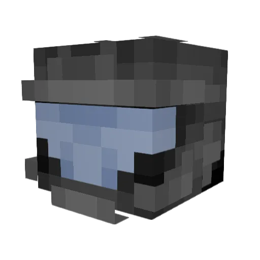 worriesome Minecraft avatar head, 3D render