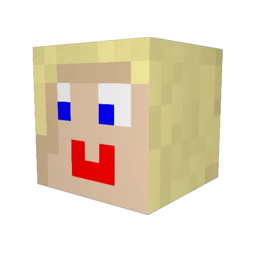 worrior2 Minecraft avatar head, 3D render