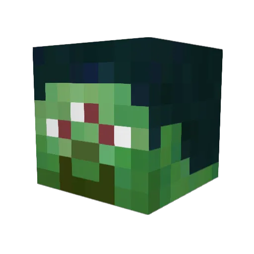 worrm Minecraft avatar head, 3D render