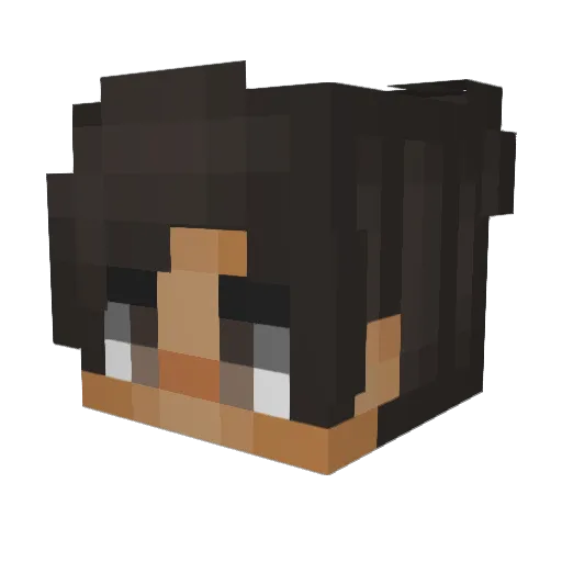 worsh1p Minecraft avatar head, 3D render