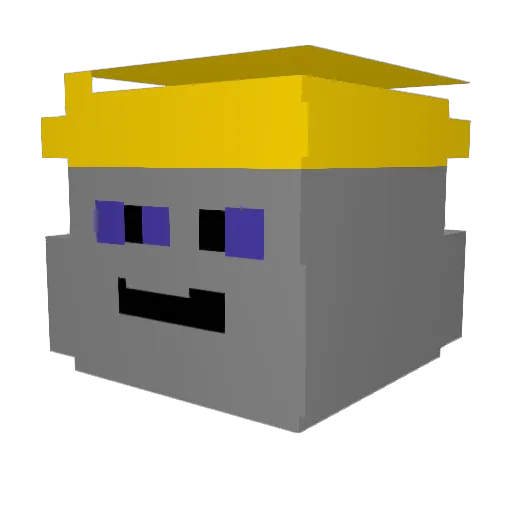 wortelstomp Minecraft avatar head, 3D render