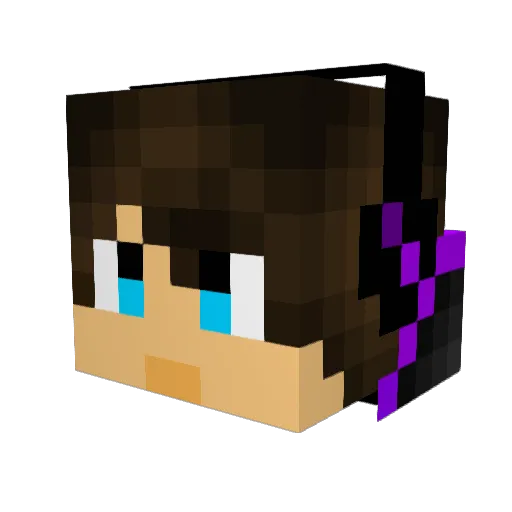wortexino Minecraft avatar head, 3D render