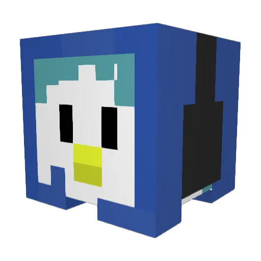 worthlesskey Minecraft avatar head, 3D render
