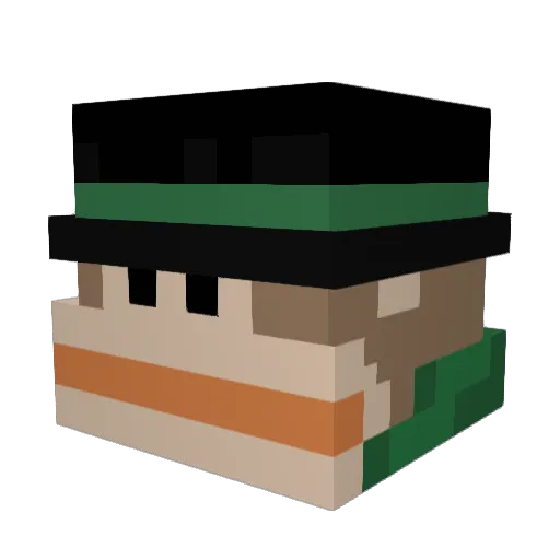wos81 Minecraft avatar head, 3D render