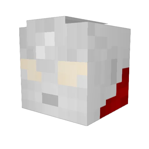 woshi_Blb Minecraft avatar head, 3D render