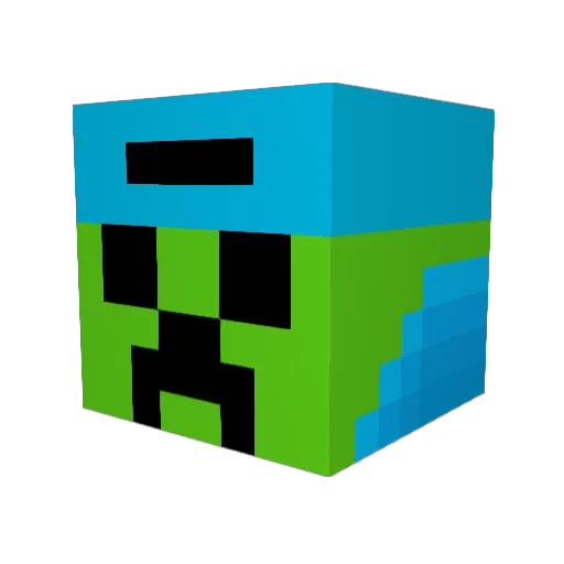 woshikyloren Minecraft avatar head, 3D render