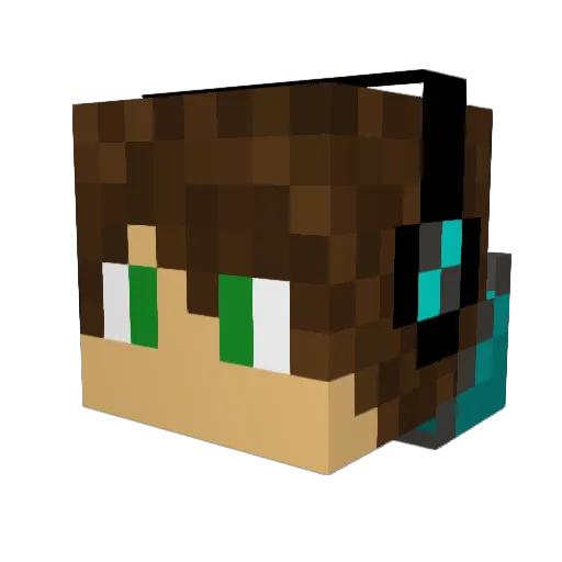 wotchme Minecraft avatar head, 3D render