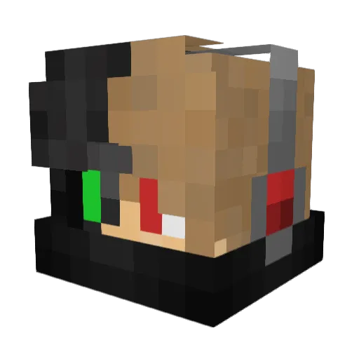 woto_1211 Minecraft avatar head, 3D render