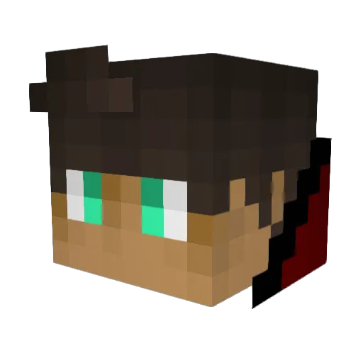 wougamer Minecraft avatar head, 3D render