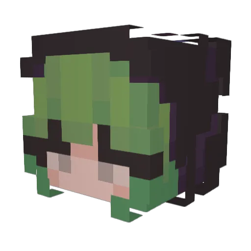 wouii Minecraft avatar head, 3D render