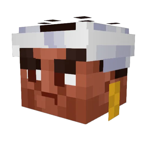 wouter140 Minecraft avatar head, 3D render