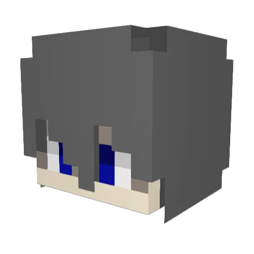 wow7724 Minecraft avatar head, 3D render