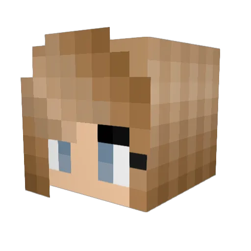 wowIPhone Minecraft avatar head, 3D render