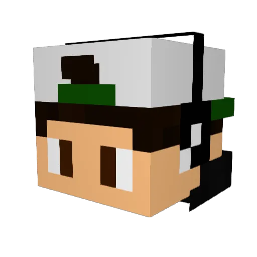 wowXO Minecraft avatar head, 3D render