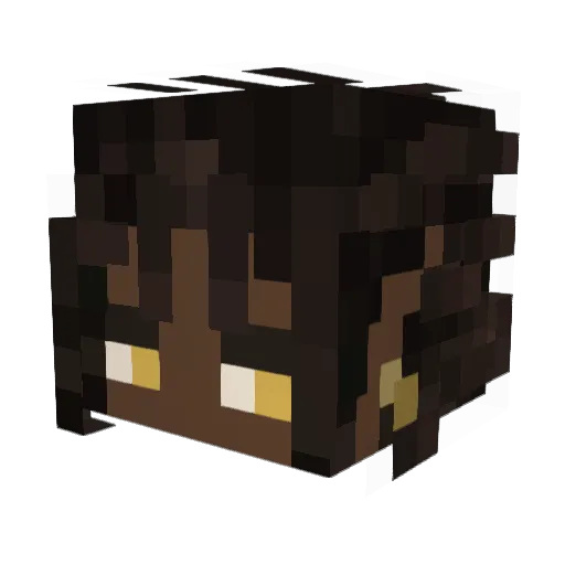 wowah_ Minecraft avatar head, 3D render