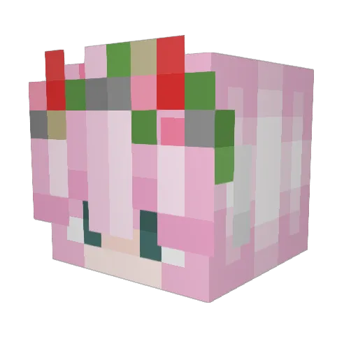 wowhiitsme Minecraft avatar head, 3D render