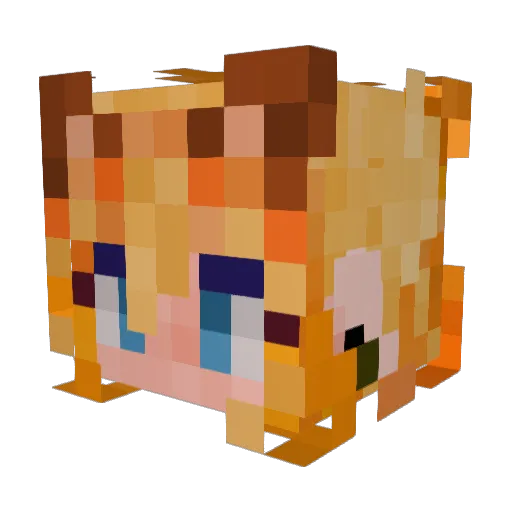 wowiTuyet Minecraft avatar head, 3D render