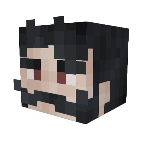 wowj Minecraft avatar head, 3D render