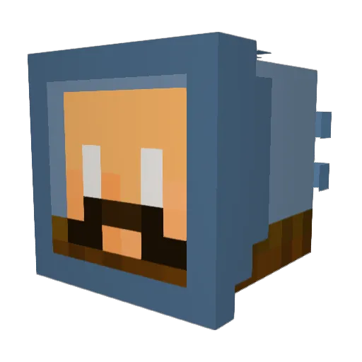 wowplaynow Minecraft avatar head, 3D render