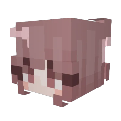 wowtama Minecraft avatar head, 3D render