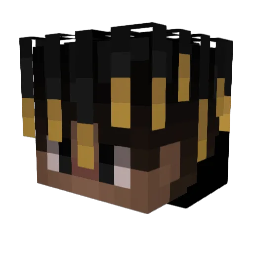 woxiee Minecraft avatar head, 3D render