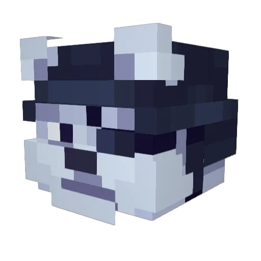 wozuiye Minecraft avatar head, 3D render