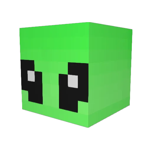 wperc Minecraft avatar head, 3D render