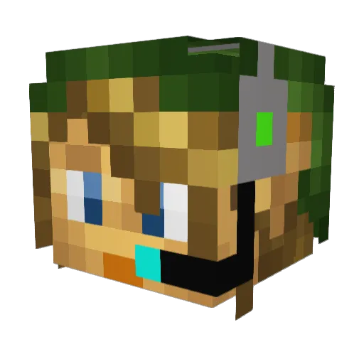 wprice Minecraft avatar head, 3D render
