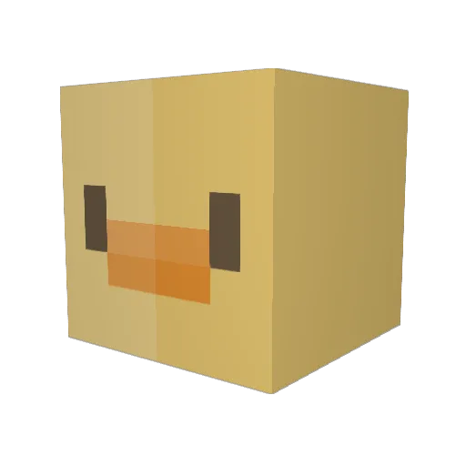 wpxf Minecraft avatar head, 3D render