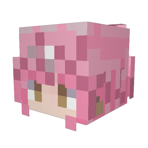 wqiya Minecraft avatar head, 3D render