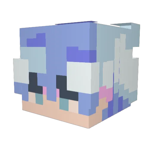 wqllnut Minecraft avatar head, 3D render