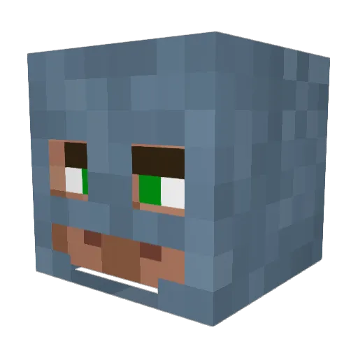 wqoya Minecraft avatar head, 3D render