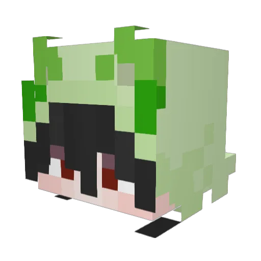 wqt3r Minecraft avatar head, 3D render